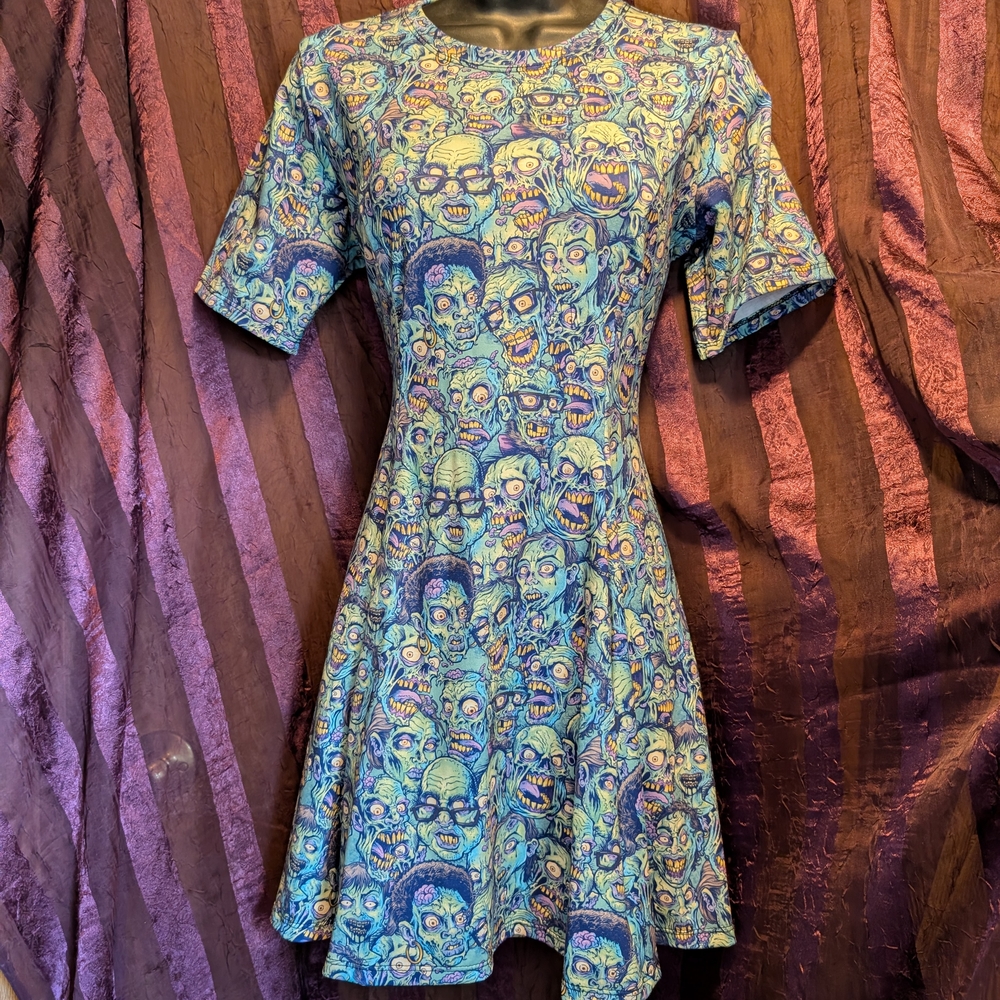 Blackmilk Zombie Skater Dress Psychobilly Goth Halloween Spooky Medium